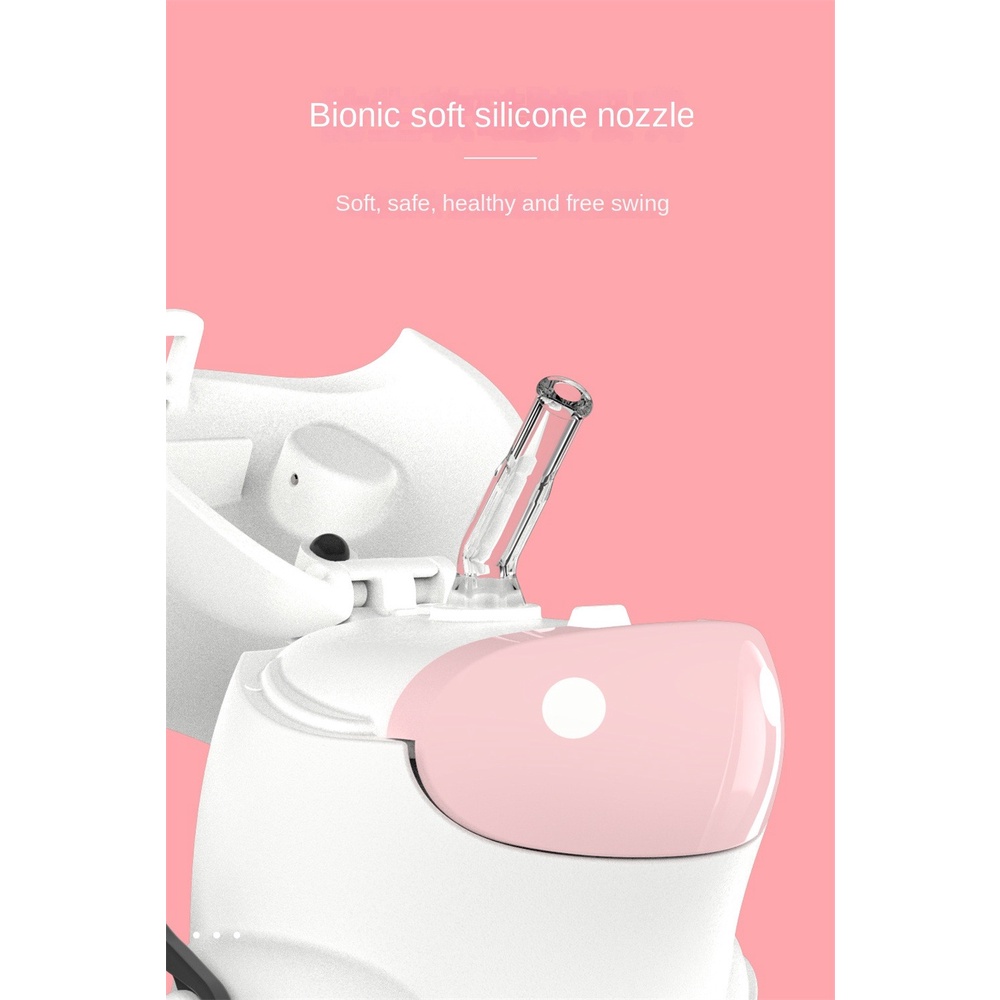 Bình Nước Hình Bò Sữa Có Ống Hút Và Dây Đeo Vai Cho Bé