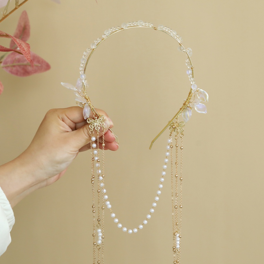 Băng Đô Cài Tóc Bằng Kim Loại Đính Đá Thời Trang Hàn Quốc Cho Nữ