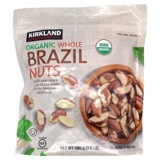 Hạt quả hạch hữu cơ Kirkland Signature 680g Organic Whole Brazil Nuts