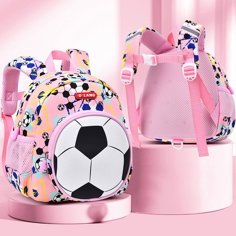 SUPER KIDS Ba Lô Siêu Nhẹ Và Nhẹ Hình Quả Bóng Đá Mới Cho Trẻ Mẫu Giáo