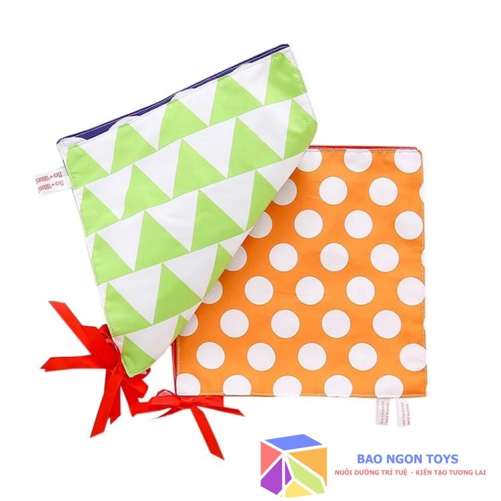 TRANH VẢI KIÊM QUÂY CŨI HỌA TIẾT TƯƠNG PHẢN GIÚP KÍCH THÍCH THỊ GIÁC CHO BÉ SƠ SINH ĐỒ CHƠI GIÁC QUAN BAO NGON TOYS DV82
