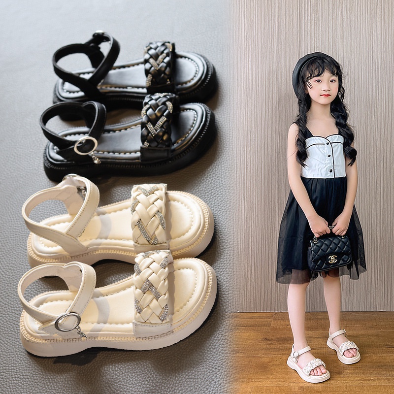 Sandal Bé Gái Đi Học, Đi Chơi Phong Cách Tiểu Thư Xinh Xắn, Đáng Yêu Cho Bé, Dép Quai Hậu Bé Gái Mẫu Mới S915