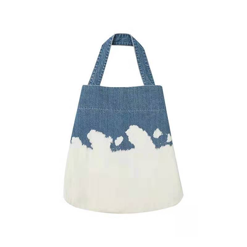 Túi Xách Vải Jean Cỡ Lớn Màu Gradient Thời Trang Cho Nữ