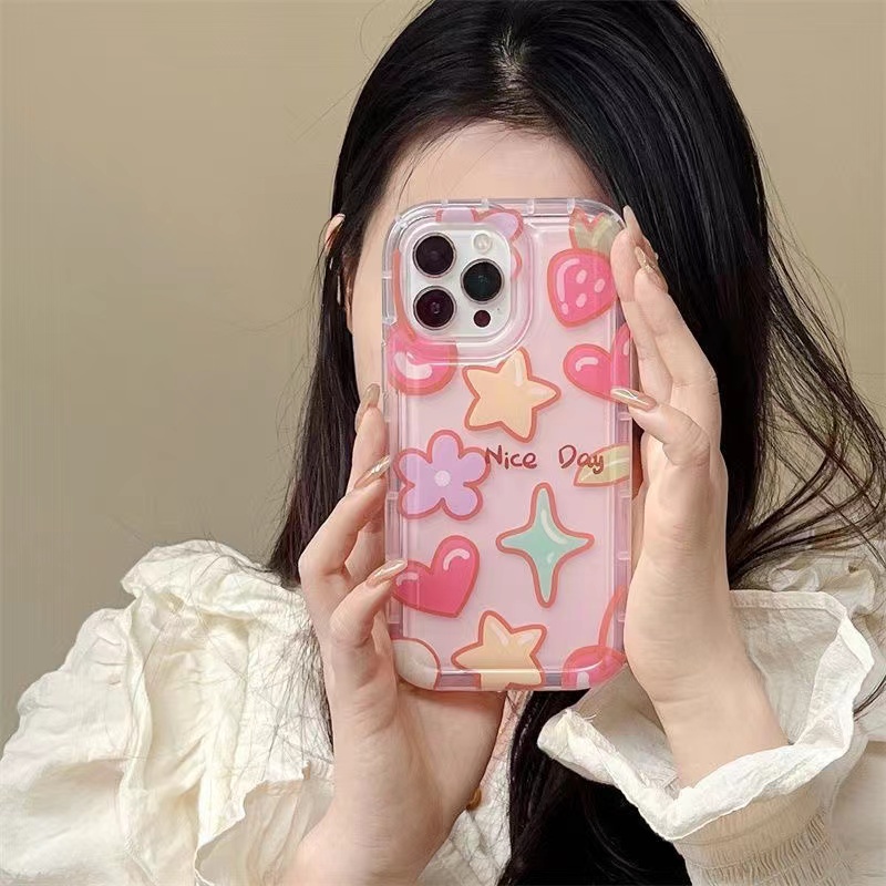 Ốp Điện Thoại Silicon TPU Mềm Trong Suốt Họa Tiết Dễ Thương Cho IPhone 14 11 13 12 Pro XS Max X XR 7 + 8 Plus