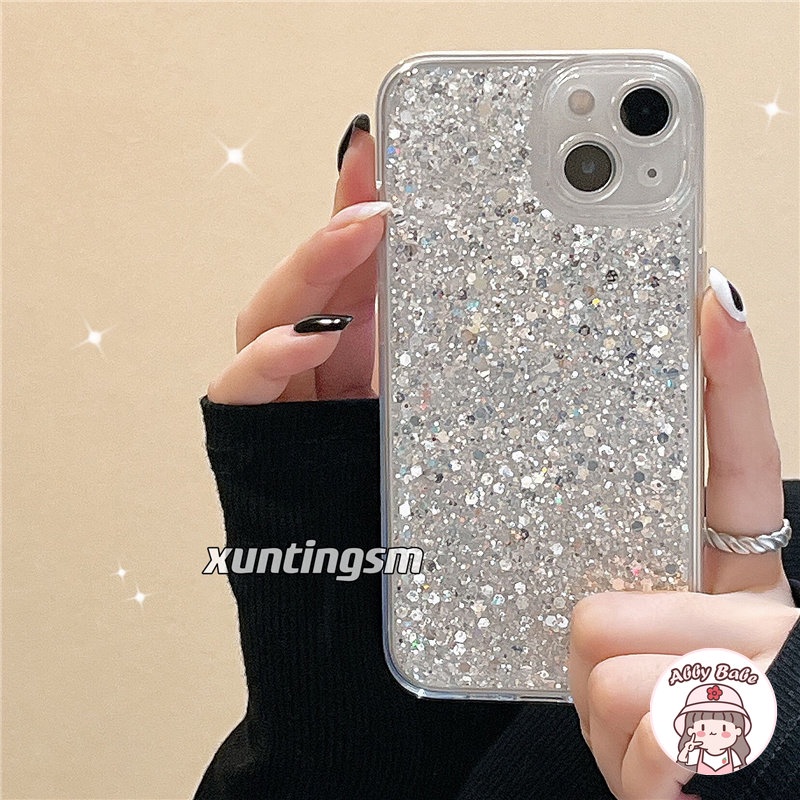 Ốp Điện Thoại TPU Mềm Trong Suốt Đính Đá Lấp Lánh Chống Mồ Hôi Cho IPhone 14 Pro Max 13 12 11 Pro Max