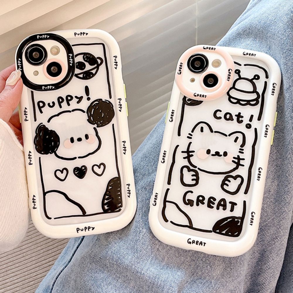 Ốp Điện Thoại TPU Mềm Dày Dặn Chống Sốc In Họa Tiết Graffiti Dễ Thương Dành Cho IPhone 11 12 13 14 Pro Max