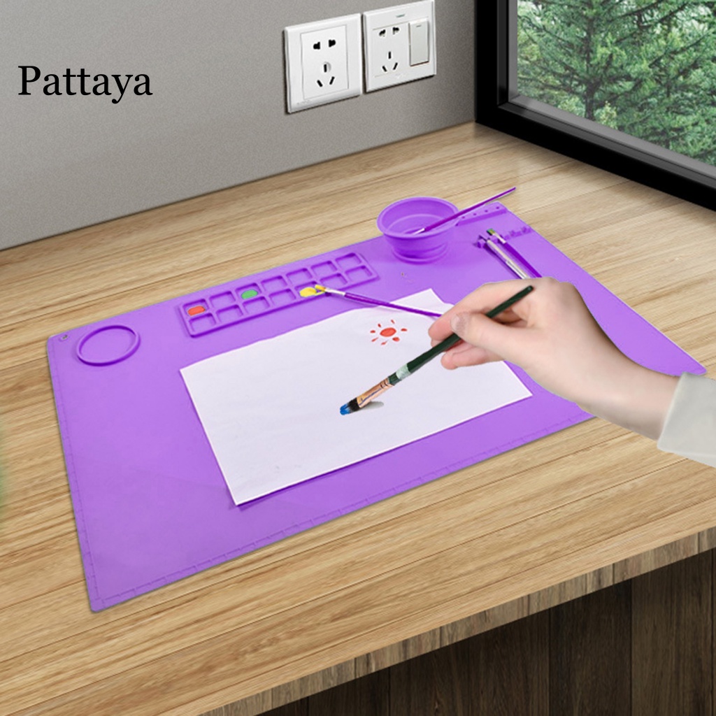 1 Bộ Thảm Vẽ Silicone Hình Chữ Nhật Chống Trầy Xước