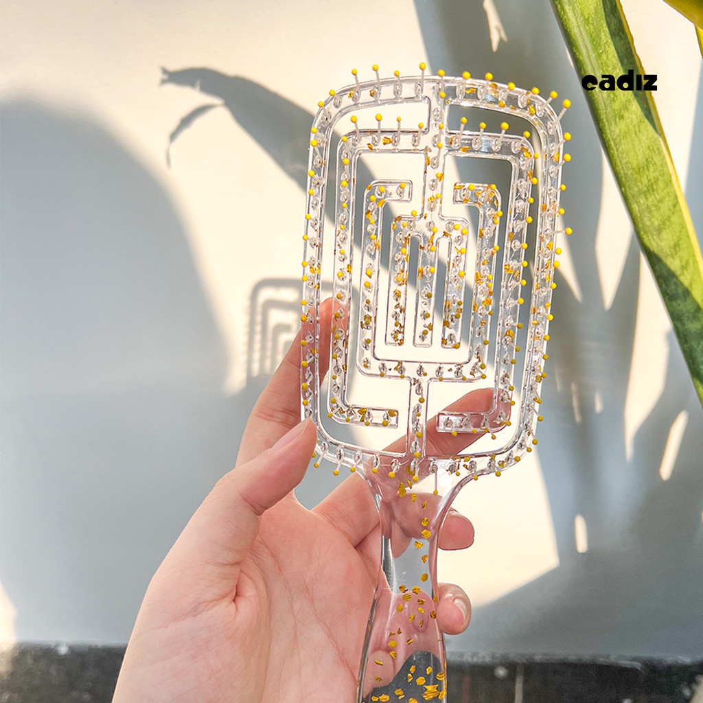 Lược Chải Tóc Tạo Kiểu Chống Tĩnh Điện Thiết Kế Dạng Cong Bằng Nhựa