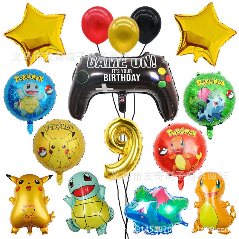 Bong Bóng Nhôm Hình Pikachu Dùng Trang Trí Tiệc Sinh Nhật Cho Trẻ Em