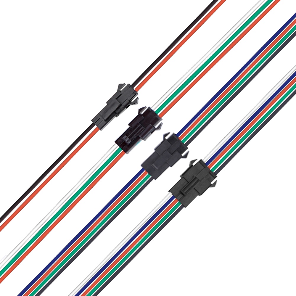 5 Cặp 2 3 4 5 6 pin SM Đực 2 3 4 5 &amp; Dây Cáp Kết Nối 2PIN 3PIN 4PIN 5PIN 6Pin