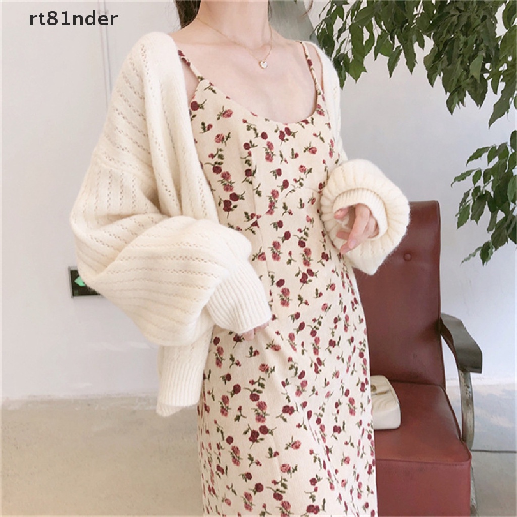 Rt Đầm Dài Trung Bình Không Tay Co Giãn In Hoa Thời Trang Mùa Hè Cho Nữ