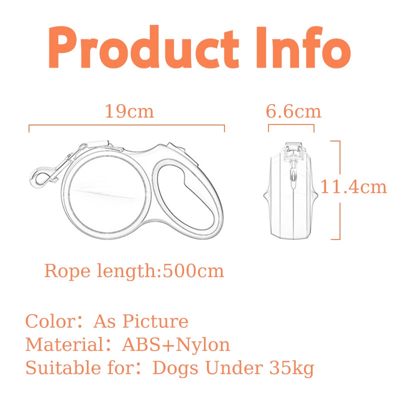 HamshMoc Dây Dắt Chó Đi Dạo Có Tay Cầm Chống Trượt Tiện Dụng