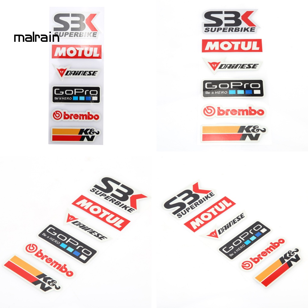 Set 5 Miếng Dán Trang Trí Mũ Bảo Hiểm / Xe Máy Thông Dụng