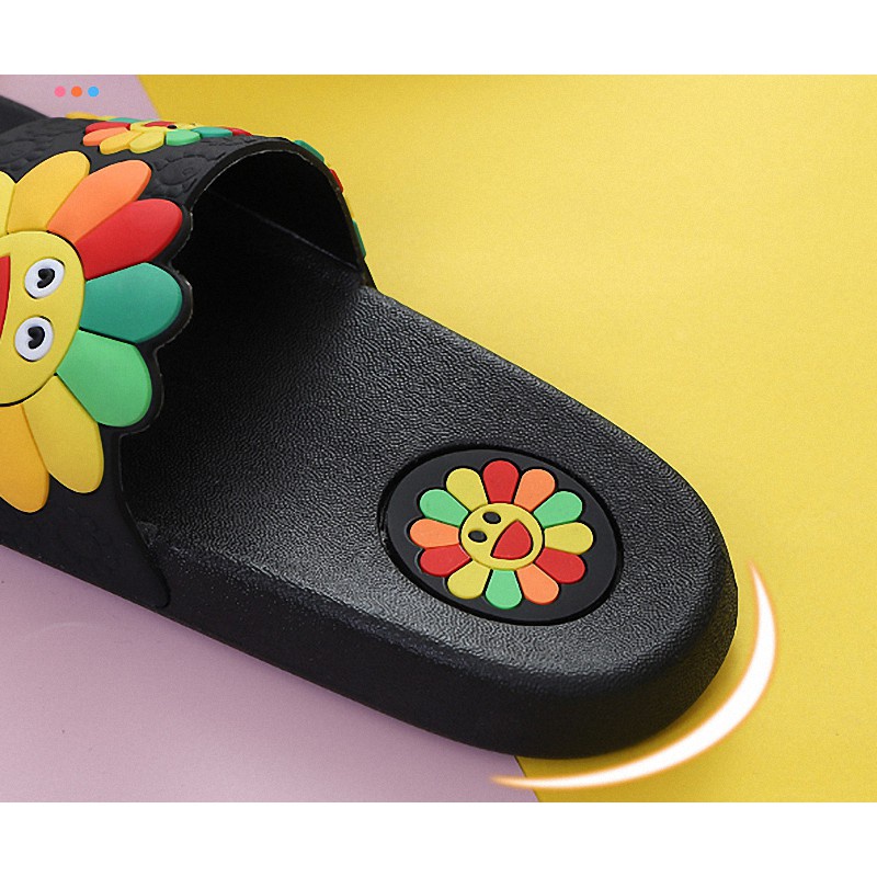 Dép lê cho bé hình hoa mặt trời đáng yêu, dép đi trong nhà cho bé gái dễ thương E385