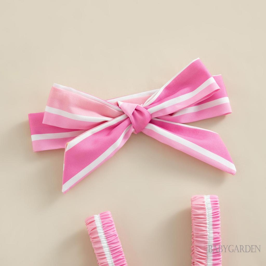 Bộ Áo Liền Quần Không Tay Hở Lưng Nhiều Màu Kèm Băng Đô Dành Cho Bé Gái 0-18 Tháng Tuổi