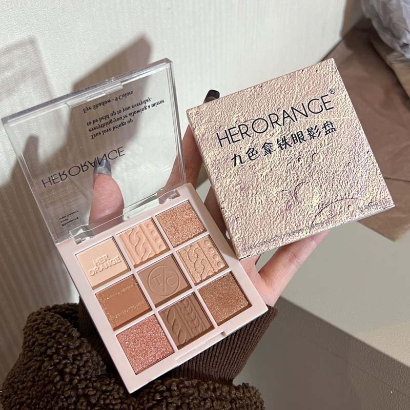 Bảng Phấn Mắt HERORANGE Màu Sắc Tự Nhiên Lâu Trôi Chống Thấm Nước