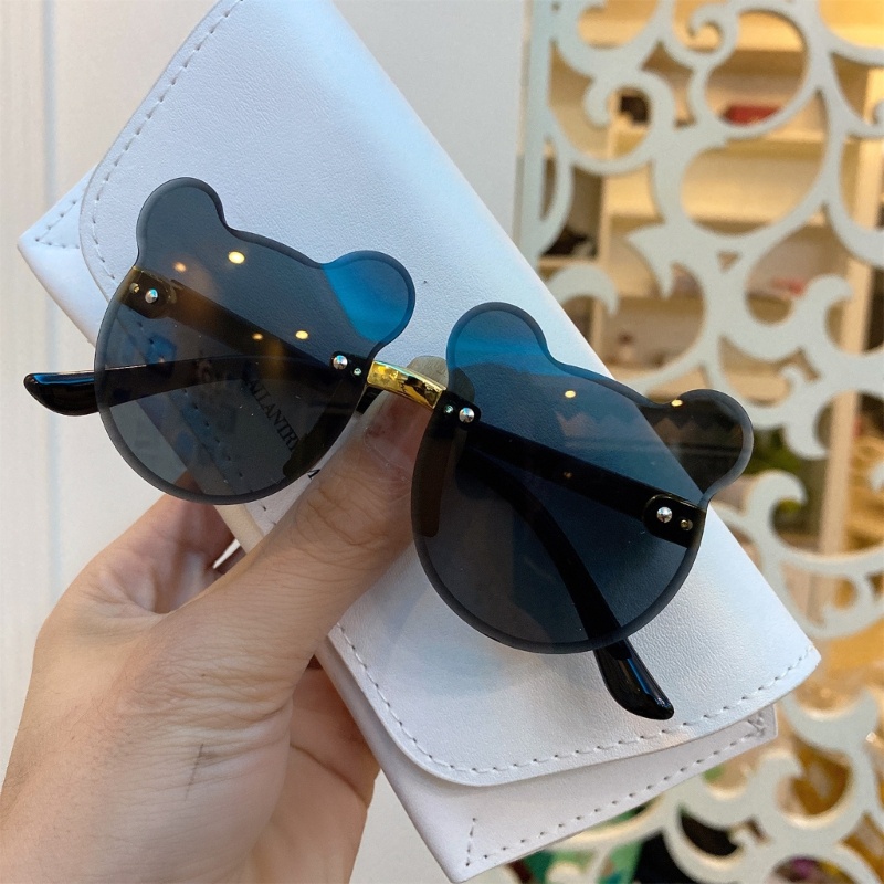 Kính Mát Hình Gấu Hoạt Hình Phong Cách Hip Hop Cổ Điển