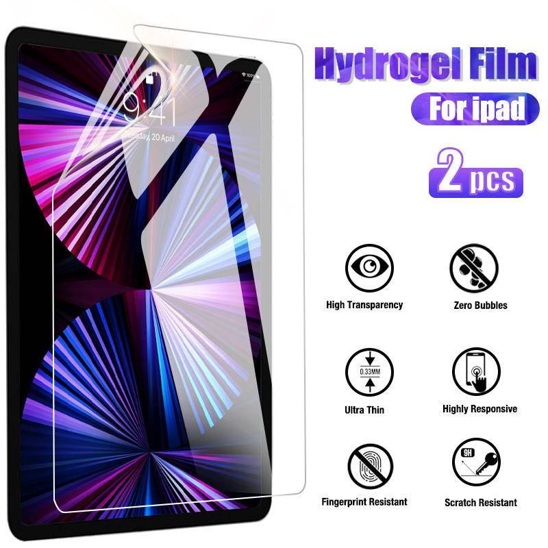 Bộ 2 Miếng Dán Màn Hình HD Hydrogel Cho iPad Pro 11 12.9 2018 2020 2021 2022 10 9 8 7 6 5 10.9 10.2 9.7 inch Mini 6 5 4 3 2 1 10.5 10.9 Bộ Dụng Cụ Làm Móng Chuyên Dụng Tiện Lợi 8.30 7 8