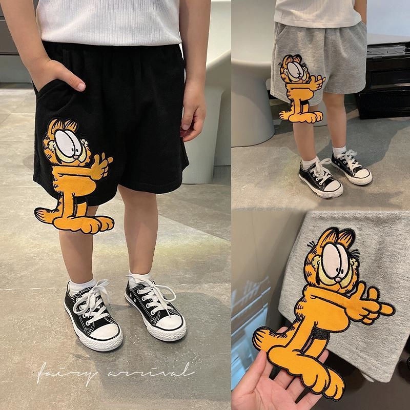 Quần Short Bé Trai Dễ Thương Cá Tính,Quần Short Họa Tiết Mèo Garfield Hoạt Hình Ba Chiều Giản Dị Dành Cho Bé Trai