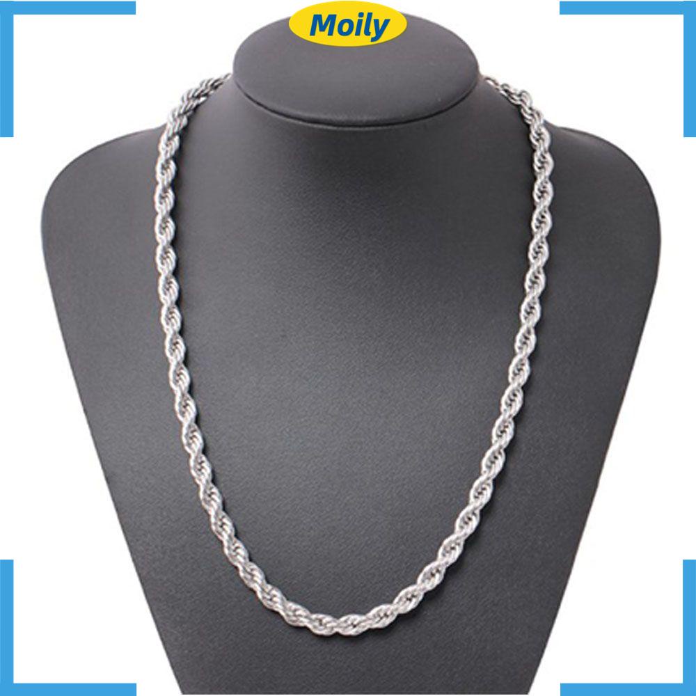 Vòng cổ bằng thép không gỉ mặt hình bông hoa thời trang DIY