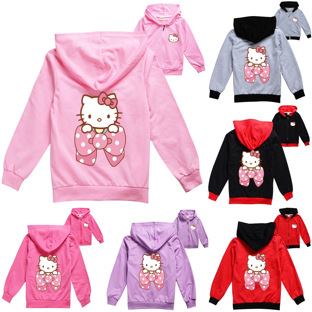Hoạt Hình Áo Khoác hello kitty Cho Bé Gái