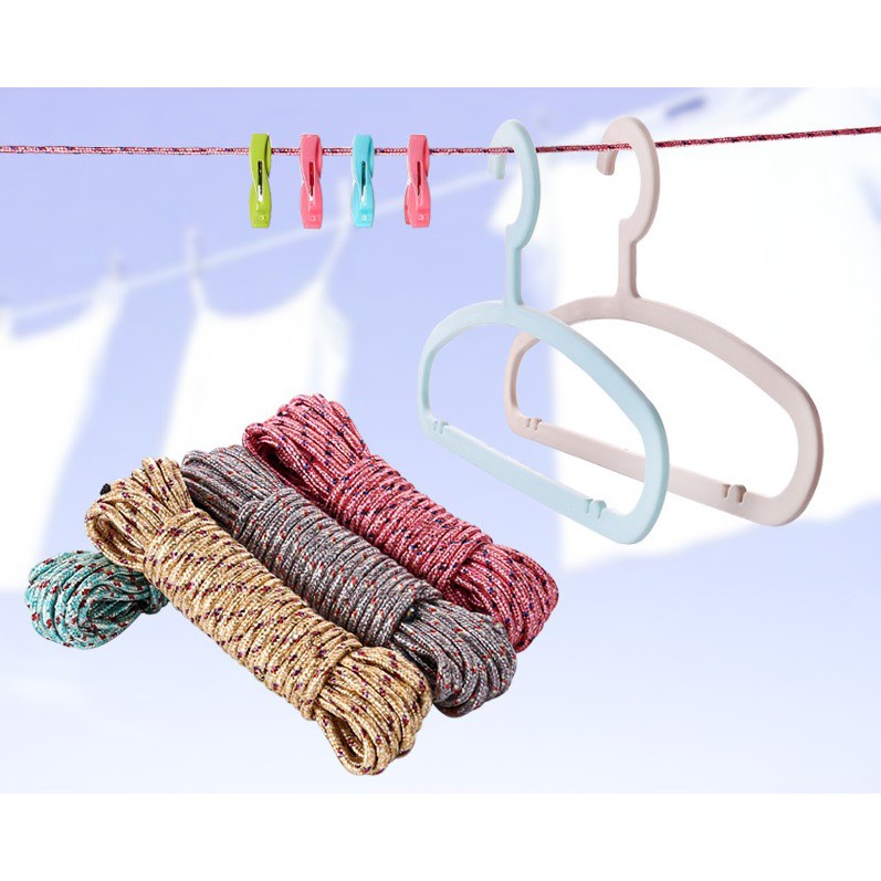 Cuộn dây dù paracord tròn 10m bản 4mm dây thừng 7 lõi chịu lực phơi đồ quần áo buộc lều trại bạt, mắc võng, cột chở hàng