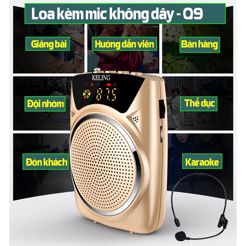 Loa trợ giảng cho giáo viên không dây Bluetooth 5.0,máy trợ giảng UHF chính hãng bảo hành 12 tháng