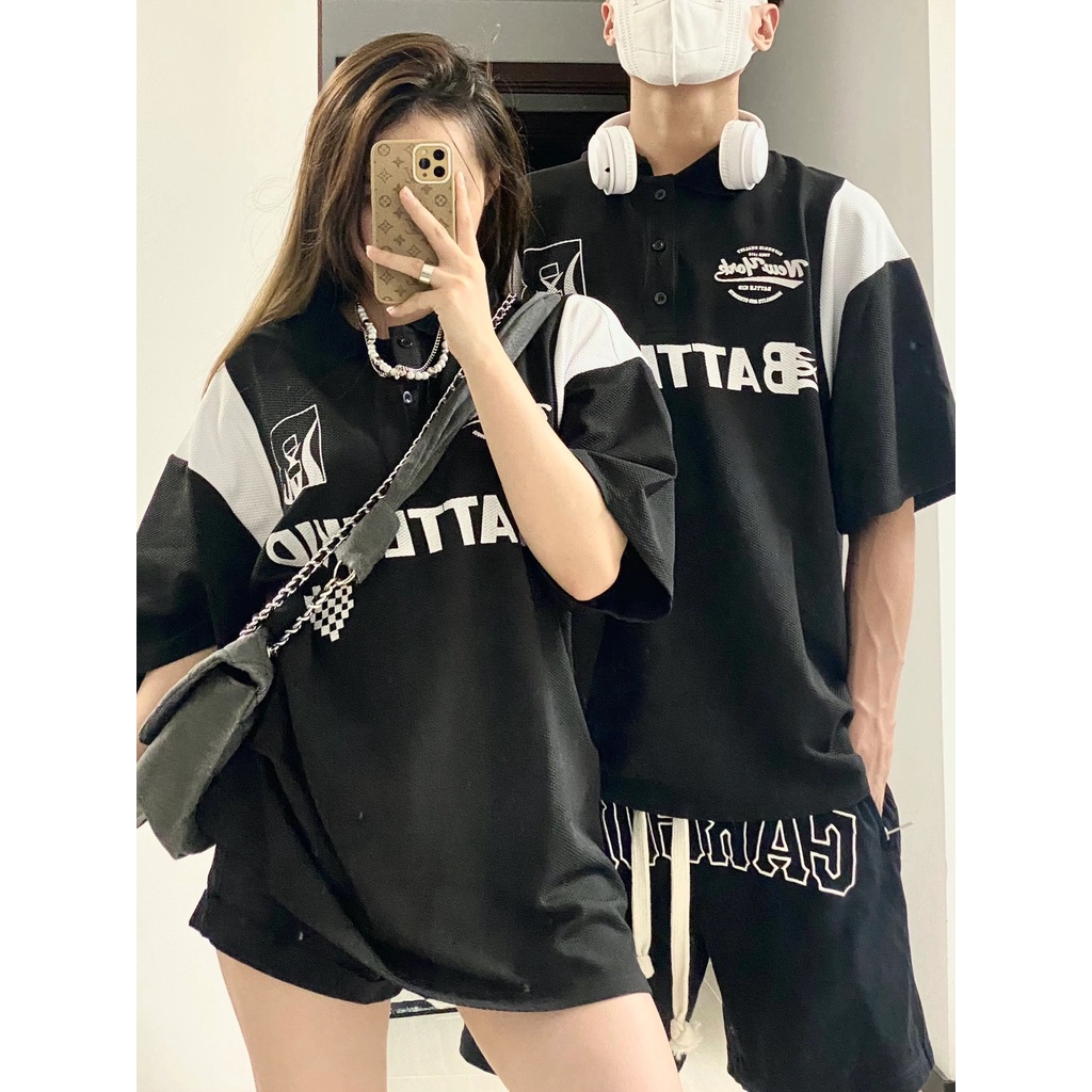 Áo Thun polo Ngắn Tay Form Rộng Phong Cách Năng Động Trẻ Trung Dành Cho Nữ