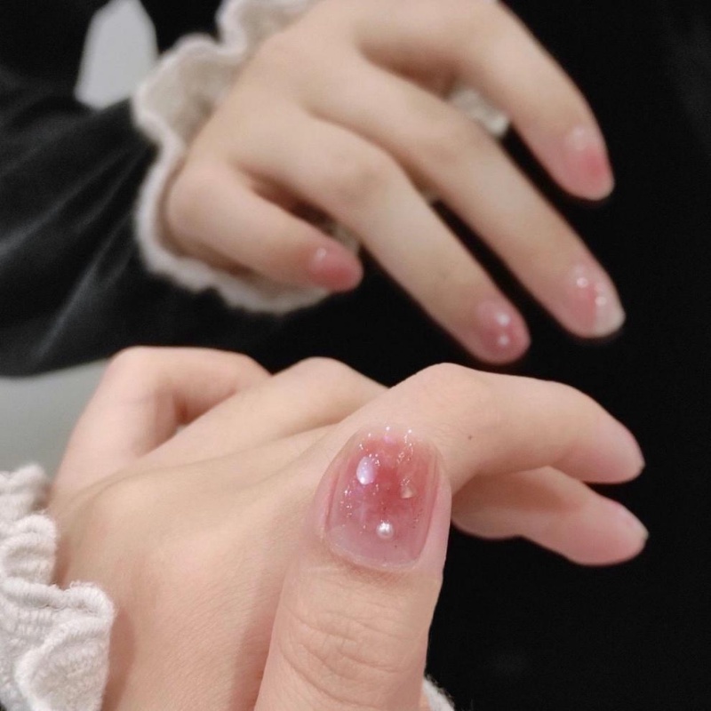 Bộ 24 Móng Tay Giả Che Phủ Toàn Diện Tháo Rời Được Kiểu Pháp