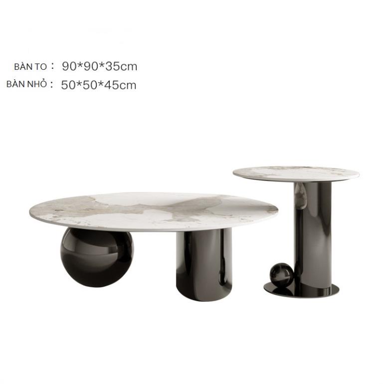 Bàn Trà Mặt Đá Ceramic Cao Cấp Chân Inox Sáng Bóng Chịu Lực Tốt Chống Va Đập Thiết Kế Độc Đáo | BigBuy360 - bigbuy360.vn