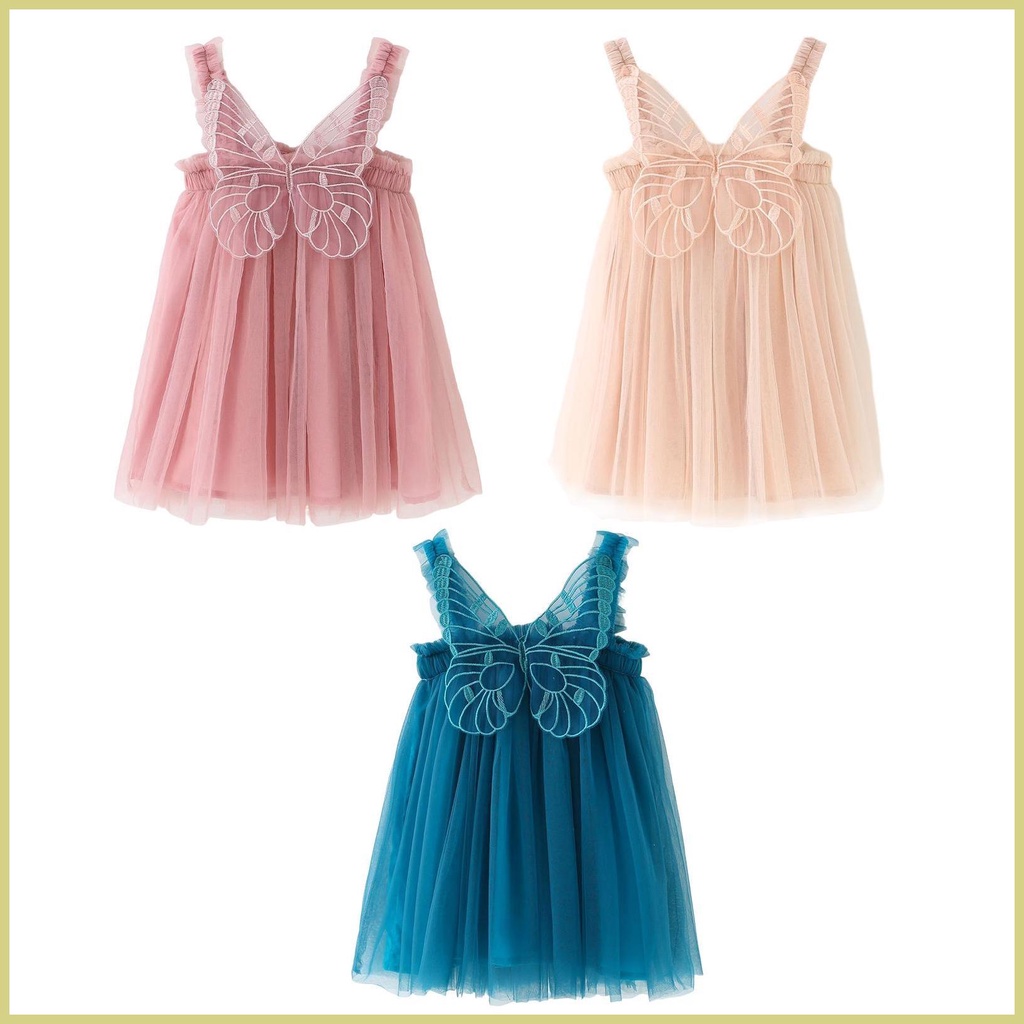 Đầm Xòe Công Chúa Không Tay Vải Tuyn Cotton Cho Bé Gái