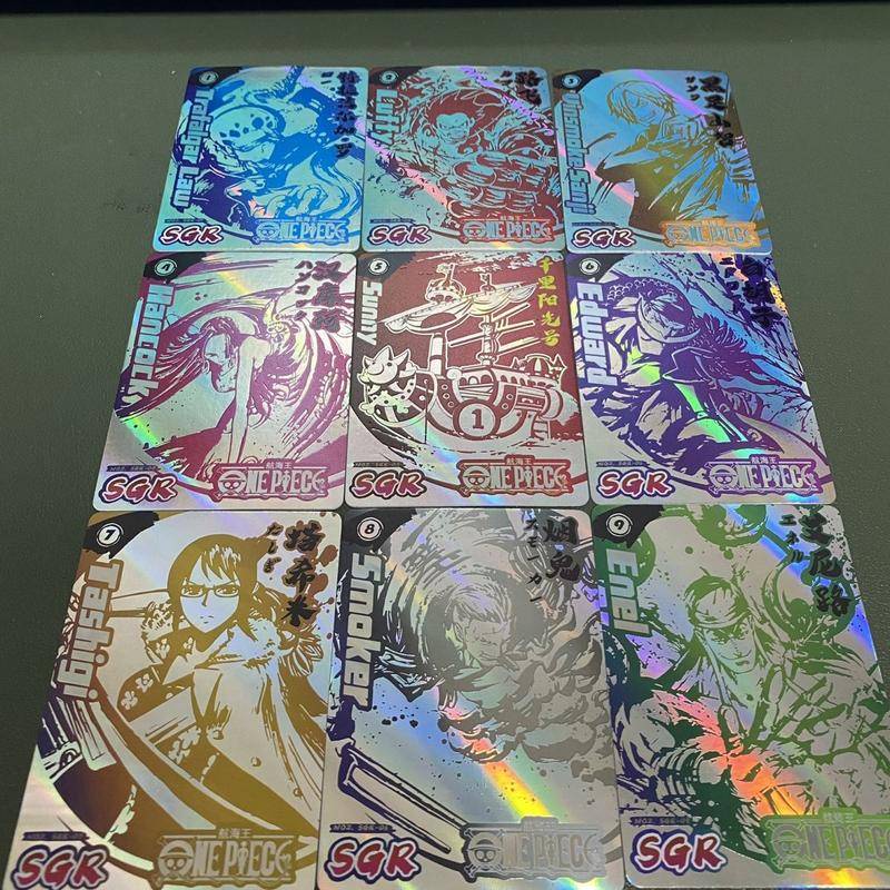 Bộ 9 Thẻ Hình Anime One Piece Sgr Silver Sgr