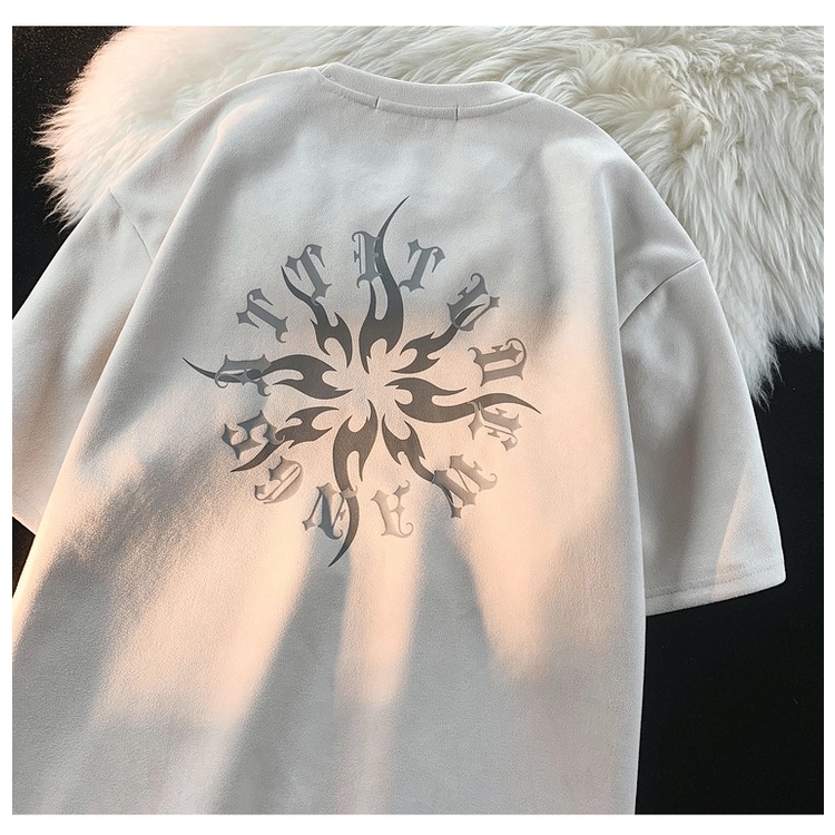 Hiixivi [Hàng Có Sẵn] Áo Thun Cotton Tay Ngắn Dáng Rộng In Hình Đồ Họa Phong Cách Hàn Quốc Thời Trang Nữ Đường Phố