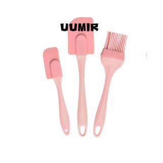 UUMIR Set 3 cọ quét dầu và thìa bằng silicone thiết kế hiện đại tiện dụng cho nhà bếp