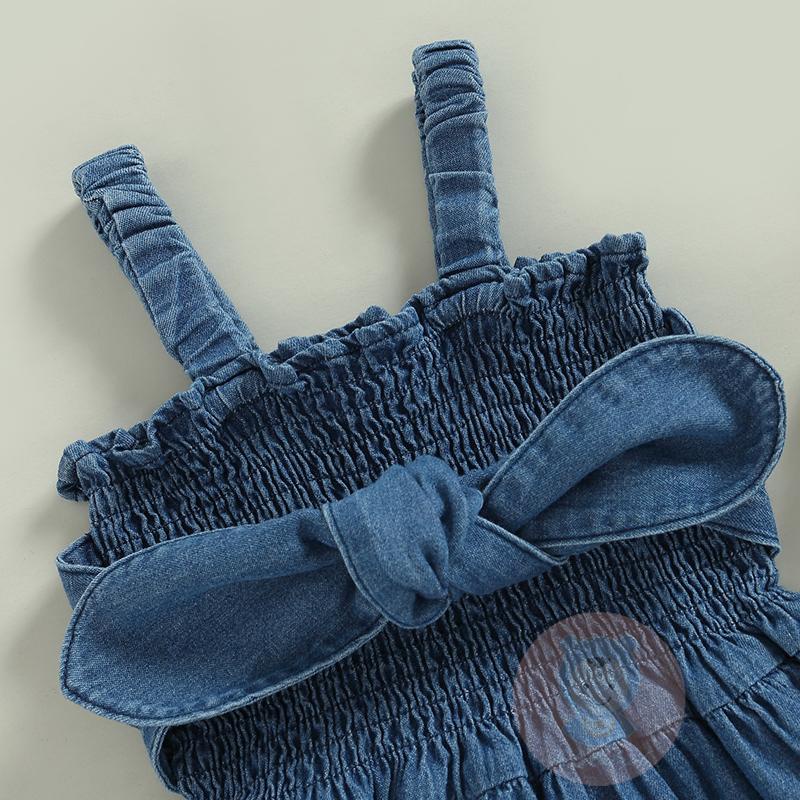 Jumpsuit Denim Sát Nách Màu Sắc Ngọt Ngào LAA6-Infant Cho Bé Gái
