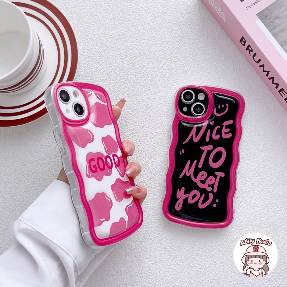 Ốp Điện Thoại TPU Mềm Họa Tiết Hoạt Hình Chấm Bi / Sữa / Chữ Đơn Giản Thời Trang Cho IPhone 14 Pro Max 13 12 11 Pro Max