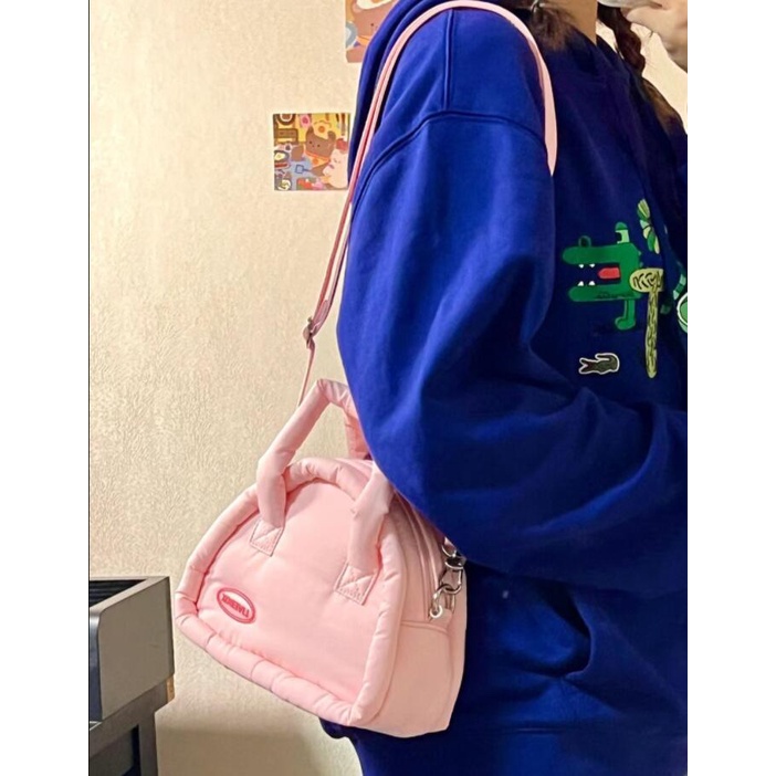 Túi Xách Đeo Chéo Mini Hình Tam Giác Mềm Mại Phong Cách Hàn Quốc 2023 Cho Nữ