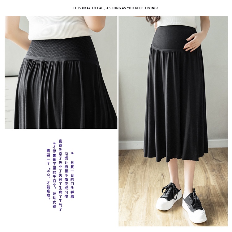 Chân Váy Lửng Eo Cao Thời Trang Cho Phụ Nữ Mang Thai