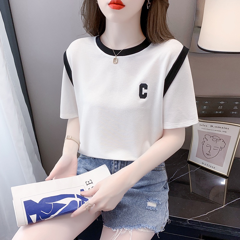 NRVP Áo Thun Tay Ngắn Dáng Ôm In Họa Tiết Độc Đáo Thời Trang Đường Phố Hàn Quốc Cho Nữ