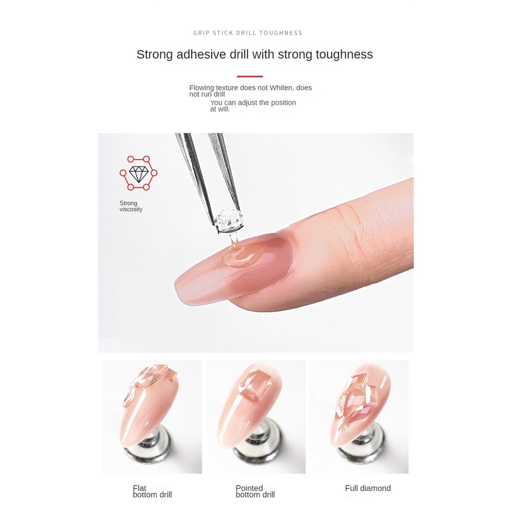 Roseabout Net Red Mũi Khoan Dán Trang Sức Mềm Mại Tự Dính Không Cần Khoan Chắc Chắn