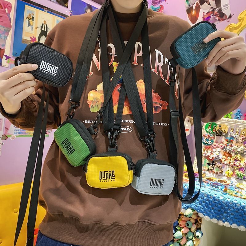 Túi Đeo Chéo Mini Đựng Tai Nghe / Tiền Xu Phong Cách Hip Hop Thời Trang Cho Nam