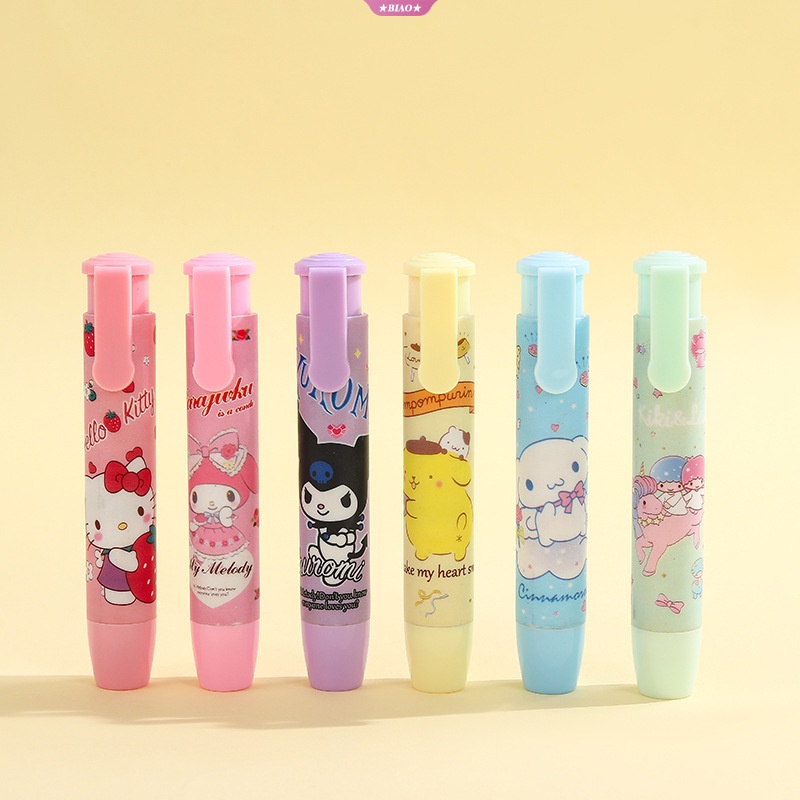Cục Tẩy Dạng Nhấn Hình Hello Kitty Kuromi MyMelody Cinnamoroll Dễ Thương Sáng Tạo