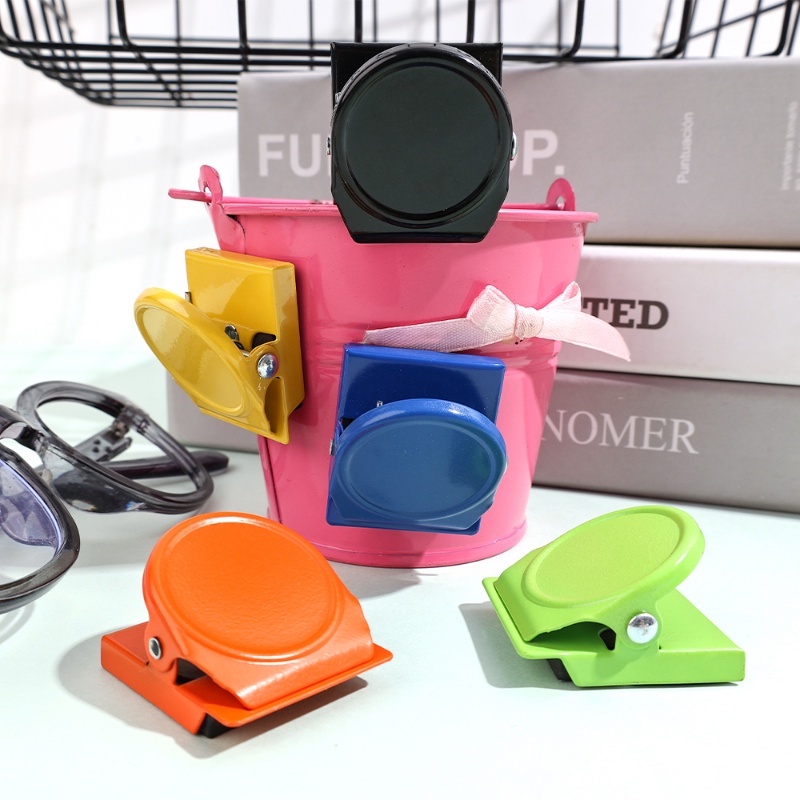 Kẹp Kim Loại Hình Tròn Hít Nam Châm Sắp Xếp Giấy Ghi Chú / Giấy Ghi Chú Cho Văn Phòng / Trường Học