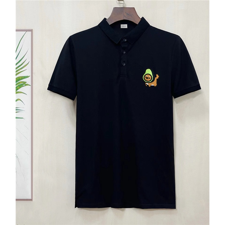 Áo Thun polo Nam Ngắn Tay Thêu Hoạt Hình Size S-4XL Gucc1