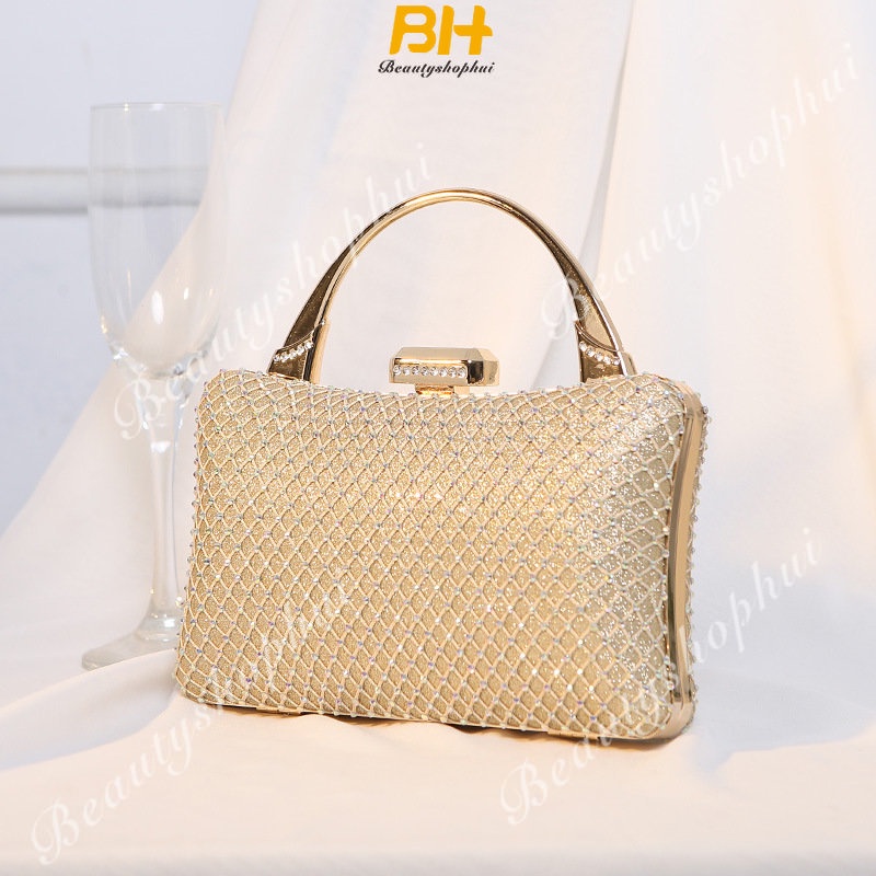 Túi Xách Đính Đá Kim Cương Giả Thiết Kế Mới Cao Cấp Thời Trang Dành Cho Nữ