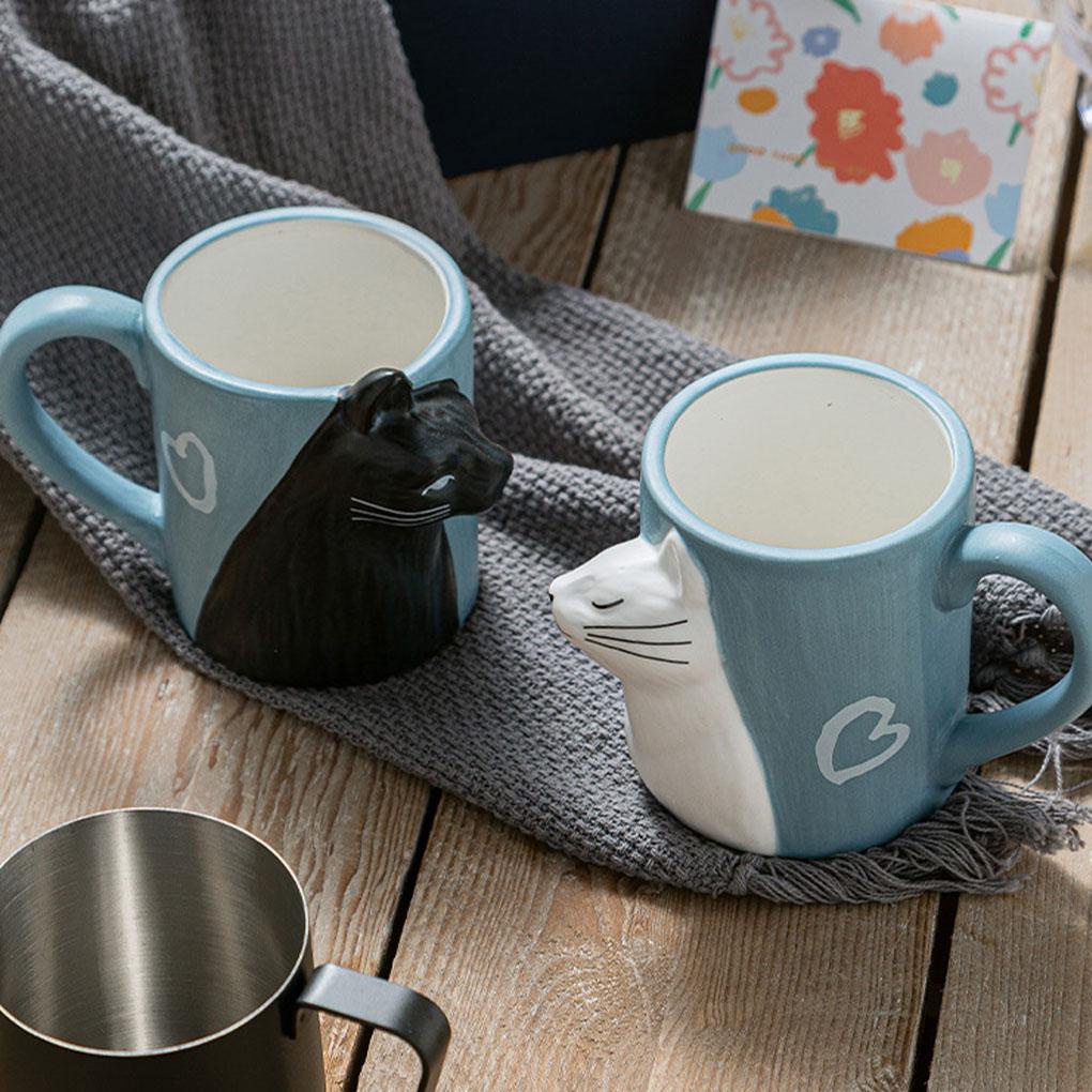 Cốc Uống Nước Bằng Sứ In Hoạt Hình Mèo 3D Dễ Thương Dùng Làm Quà Tặng