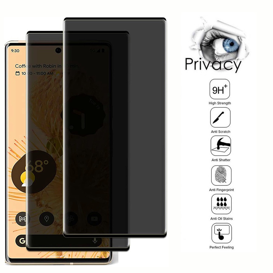 For Google Pixel 7 6 Pro 7A 6A 4A 5 5a 5G Pixel 3a 3 4 XL Full Screen Coverage Anti Spy Privacy transparent Tempered Glass phone screen Protector Film Glass
