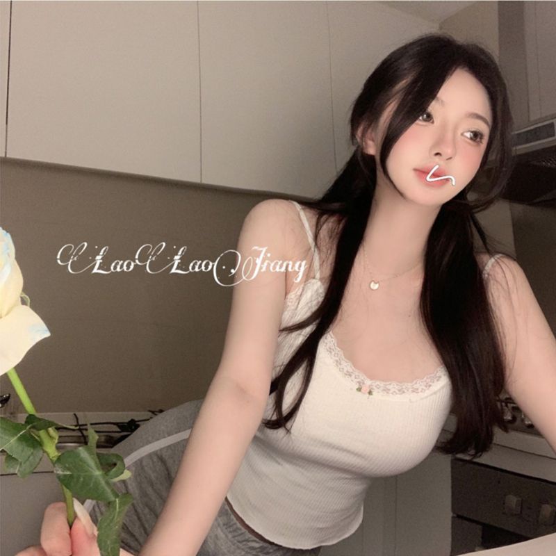 Pure Desire Áo Hai Dây Ngắn Hở Rốn Ôm Dáng Phong Cách Ngọt Ngào Thời Trang Mùa Hè Hàng Mới Dành Cho Bạn Nữ