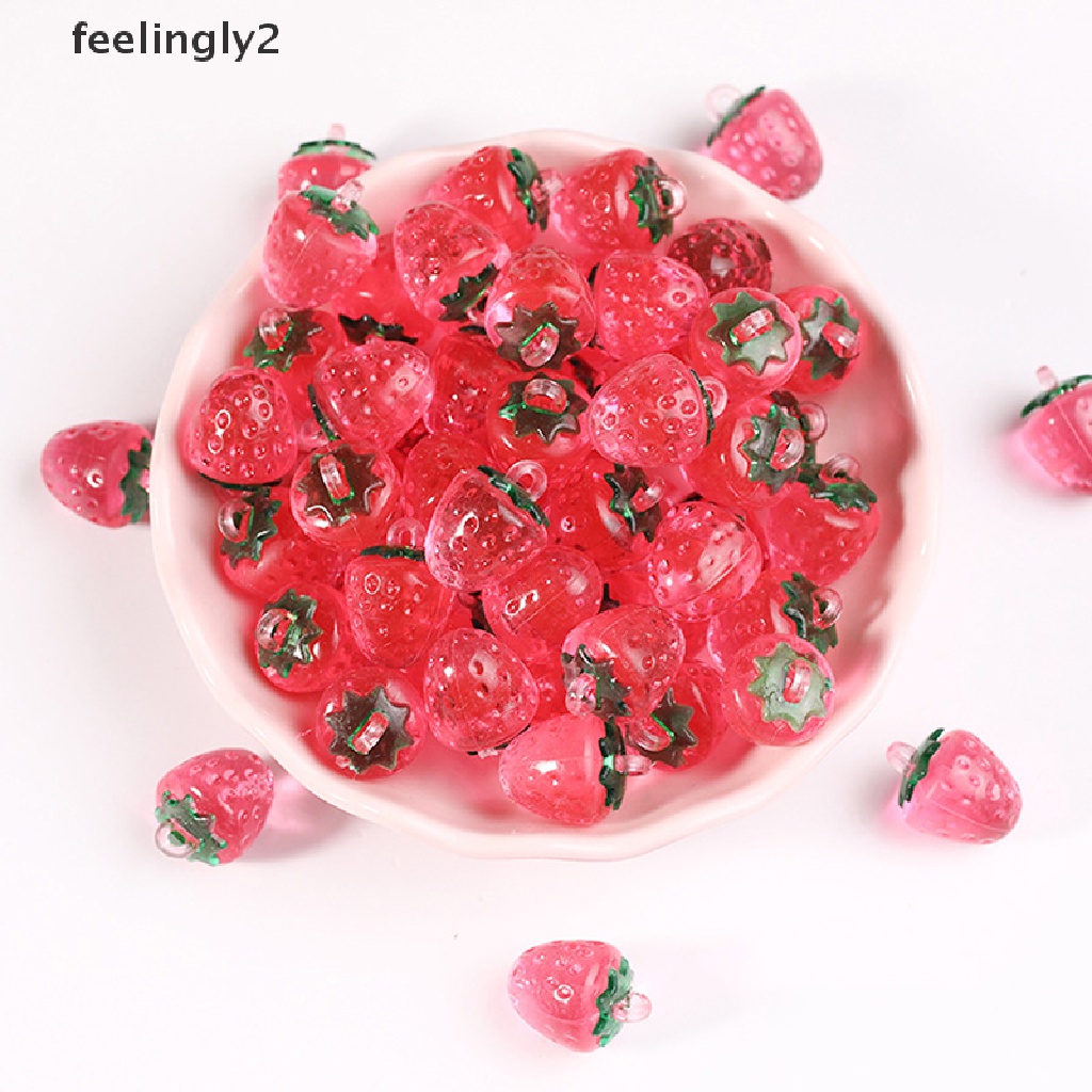 Bộ 10 Quả Cherry 3D Mini Bằng Nhựa Dùng Trang Trí Sổ Tay DIY