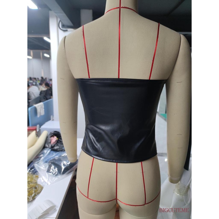 Áo Ống Bằng Da Màu Trơn Không Dây Có Khóa Kéo Thời Trang Mùa Hè Cho Nữ